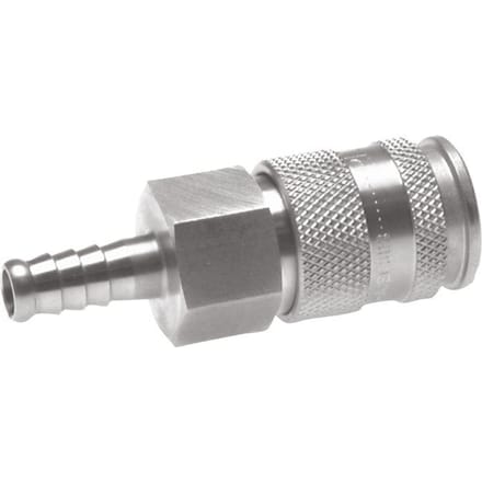 RVS 316L DN 10 Luchtkoppeling Snelkoppeling 9 mm Slangpilaar