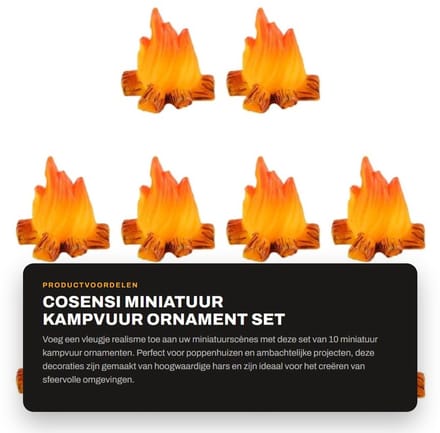 Dailygoods - Miniatuur Kampvuur Ornament Set voor Decoratie