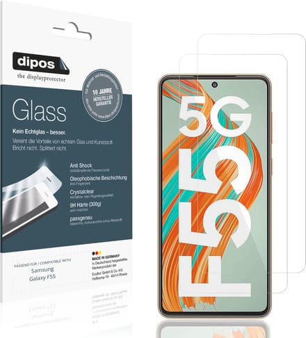 dipos – 2x Pantserfolie geschikt voor Samsung Galaxy F55 | 9H Screenprotector