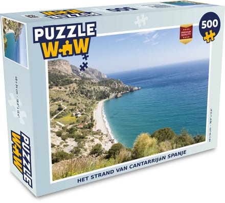 Puzzel Het strand van Cantarriján Spanje - Legpuzzel - Puzzel 500 stukjes