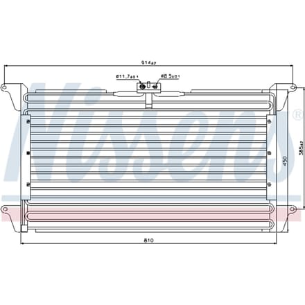 Condensator, airconditioning NISSENS 94539