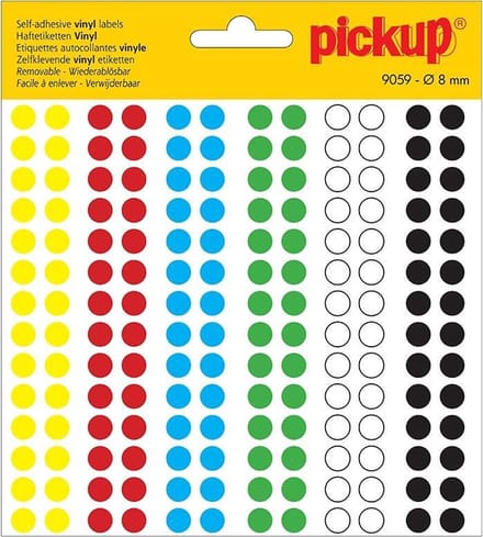 Pickup Stippen vinyl 8 mm 6 kleuren - 9059