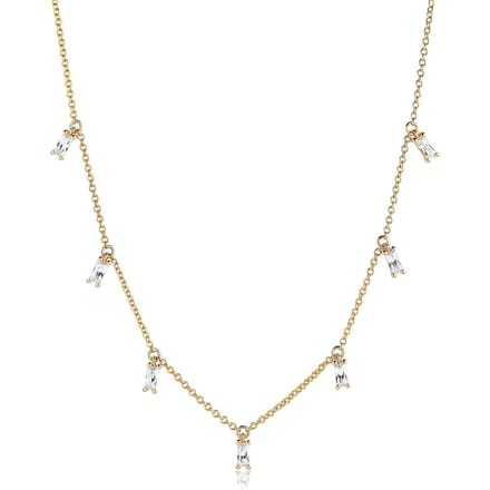 Sif Jakobs PRINCESS BAGUETTE NECKLACE SJ-C1074-CZ-YG