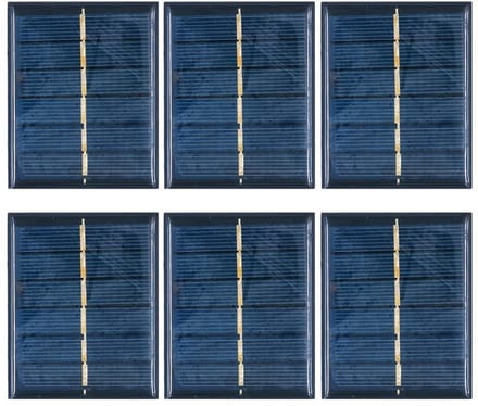 Mini Zonnepanelen Set - Zonnecellen Power - DIY Projecten Laden - Compact Waterdicht Ontwerp - 60x75 mm - Zwart