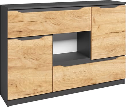 Vicco Ruben Dressoir – 120 x 84 cm met laden Krachtige eik goud