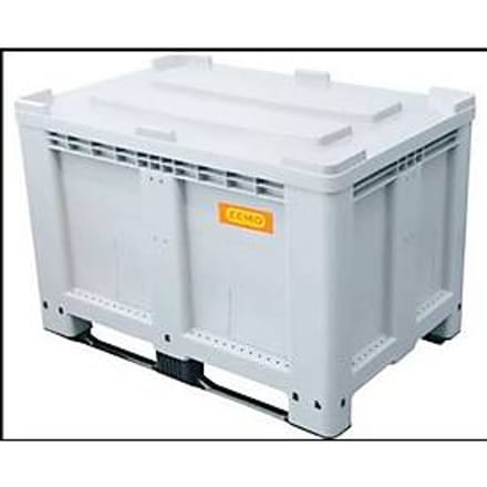 Deksel Cemo, voor logistieke box 525 l, voedselveilig, polyethyleen, grijs