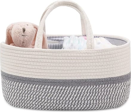 Draagbare Luiertas Organizer Met Verwisselbare Compartimenten - Multifunctionele Katoenen Opslagmand Voor Babyspullen