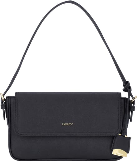DKNY Schoudertas Avondtas Bibi EW Flap Shoulderbag Blk / Gold Zwart