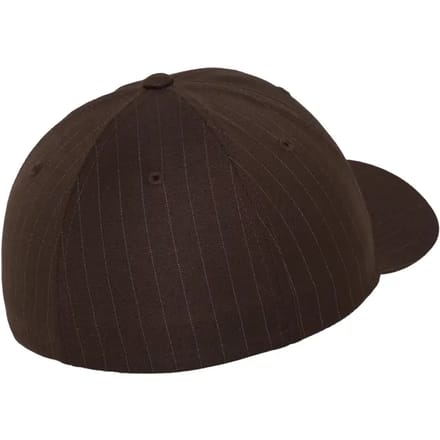 Urban Classics - Pinstripe Flexfit pet - S/M - Bruin/Wit