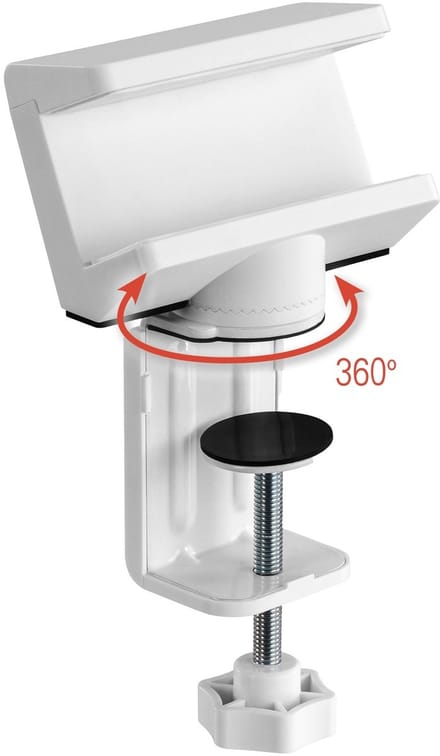 MaxTrack stekkerdoos bureaubevestiging | draaibaar | schroefklem | bureaublad tot 50mm | wit