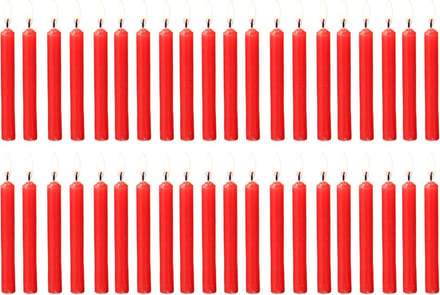 Set van 40 Rituele Kaarsen (Rood) - Geurloos en Druppelvrij