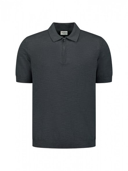 Gebreide polo met rits