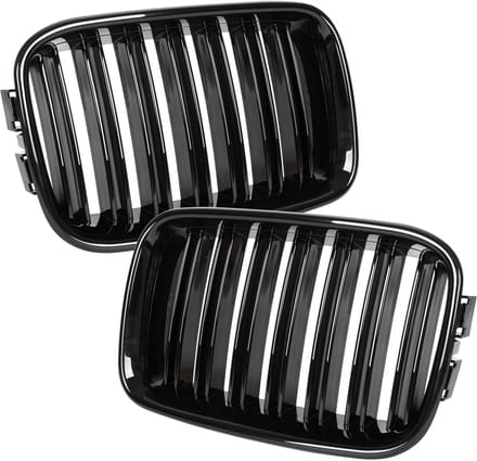 Modecar – BMW 3 E36 Grille – Zwart Glanzend – Dubbele Strepen – 1991-1996 – Links en Rechts