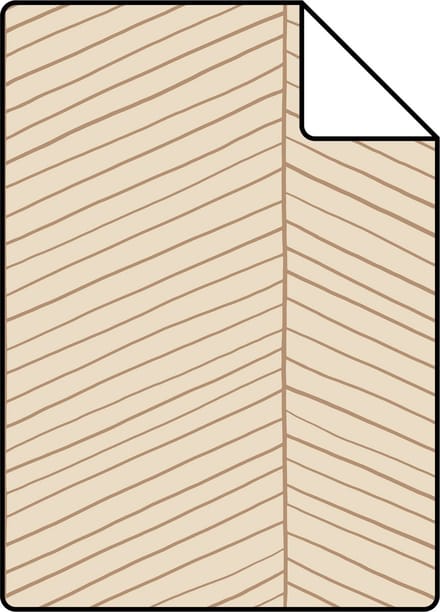 Proefstaal ESTAhome behang visgraat-motief licht perzikroze - 26.5 x 21 cm - 139450-S