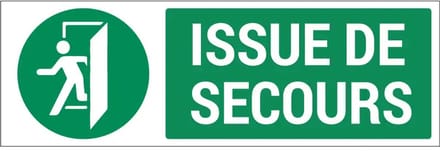 Issue de secours sticker met pictogram | 21 x 7 cm