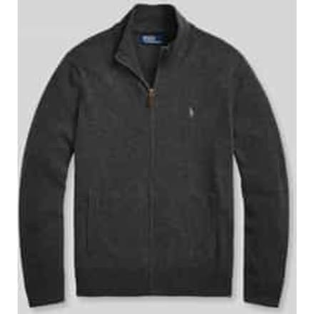 Regular fit gebreid jack van pure wol