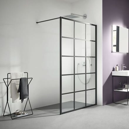 Kermi Dark Edition WALK-IN XD profile 140 x 200 cm XDWW2140203PK