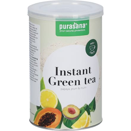 Purasana® Instant Green Tea Papaya Pruim 200 Poeder