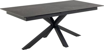 Eettafel Durgan Zwart Uitschuifbaar 200/240x100cm - Giga Living