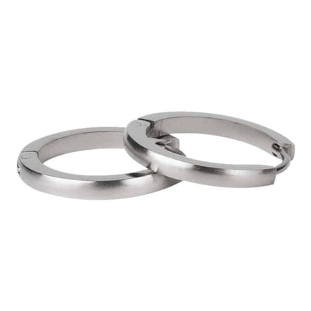 Kalli Oorringen Edelstaal Mat Zilver 1859 (18mm)