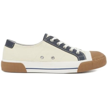 The Kooples Low Canvas Sneakers With Leather Inserts Ecru Maat: 36 | Sneakers Outlet | Unisex | Ecru