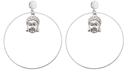 Behave - Oorstekers Boeddha - Cirkelvormige Hanger - 8 cm