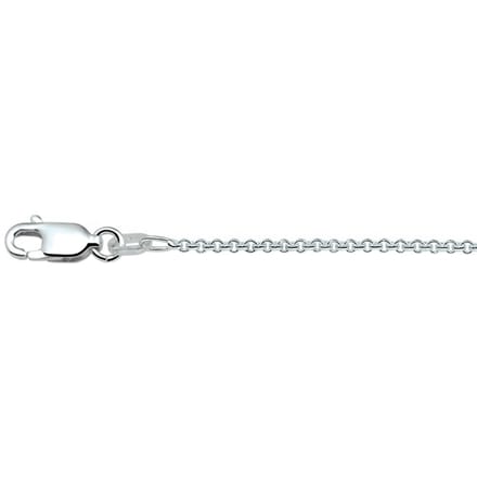 Zilveren Collier anker rond 1 1021118