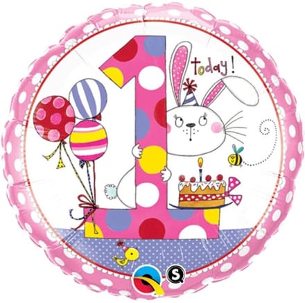 1e verjaardag - Folieballon 45 cm