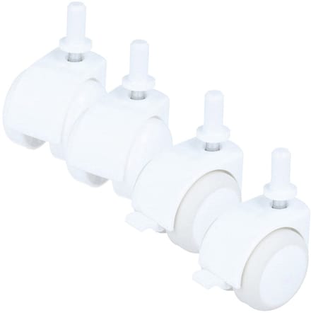Babybedwielen - set wit 4 st