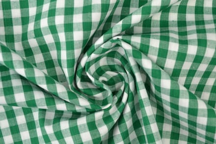 Ruitjesstof - Donkergroen 6,5mm ruit - 1 meter - Per meter - 150cm breed