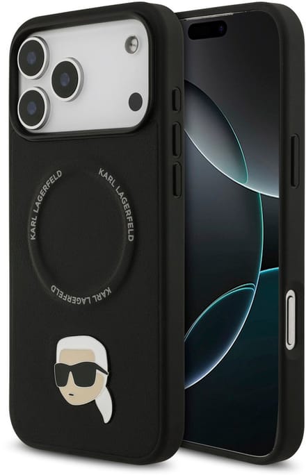Karl Lagerfeld Back cover voor Apple iPhone 17 Pro Max in de kleur Zwart