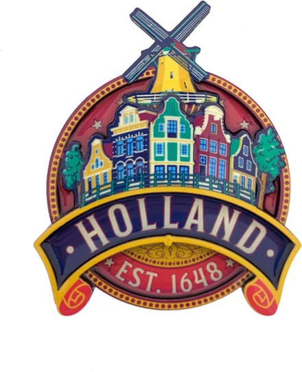 Magneet MDF Holland round label