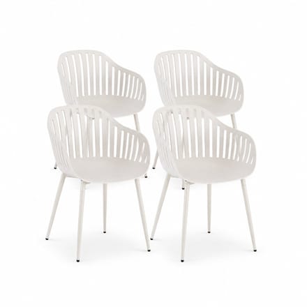 DS4U® - Harry tuinstoel - Set van 4 - Ivoor - Kunststof - Kuipstoel