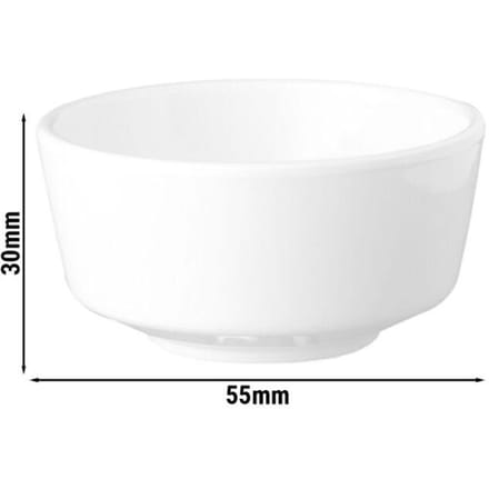 GGM Gastro (36 Stück) Dipschälchen - FLOAT - Melamin - 30ml - Ø 55mm - Weiß