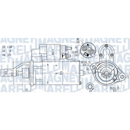 Startmotor / Starter MAGNETI MARELLI 063721114010