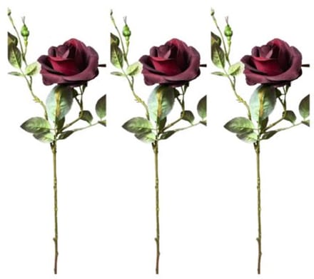 Seta Fiori - Combi deal - Rode roos - 3 stuks - 60 cm