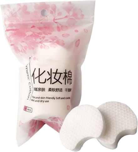 Make-up Pads - Gezichtsdoekjes Rondjes - Make-up Verwijderen - 3D Pareltextuur - 100 Stuks - Wit