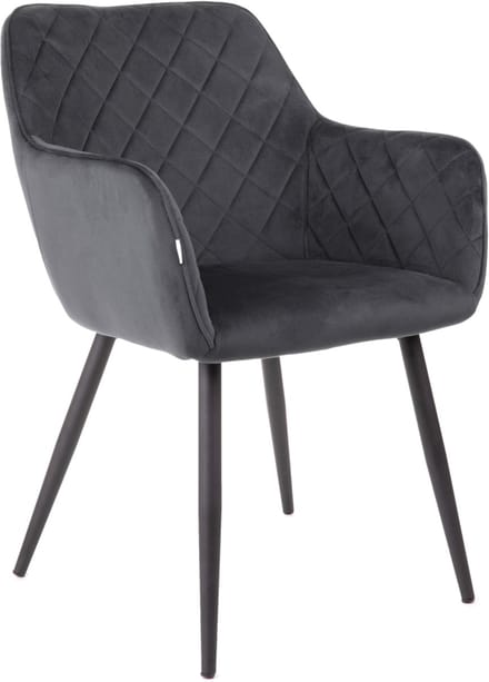 HOMLA - Chair - SHELTON - Velour Grey - 56x60x84cm