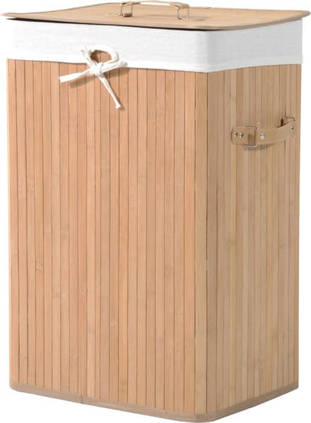 Bamboe wasmand 72 L - Luxe wasmand - Wassorteerder - Natuur - L40 x B30 x H60 cm