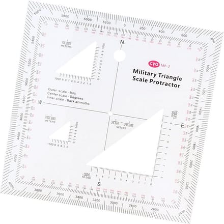 Militaire Driehoek Schaal voor Topografische Kaarten en Navigatie