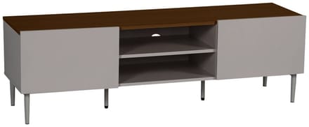 sweeek - Tv-meubel metaal en houtdecor 2 deuren 140cm - ashton
