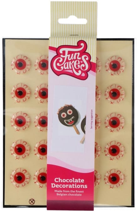 FunCakes Chocolade Decoraties - Half Oogbal - Set/25