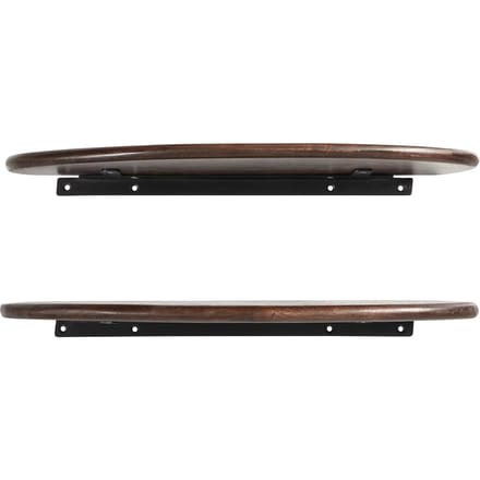 WOOOD Set van 2 Wandplanken Layer - Hout - Walnoot - 2x50x14