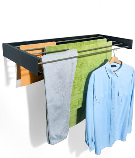 Bodo® Inklapbaar Droogrek - Breed 80 cm - 4m Drooglengte - Mat Zwart