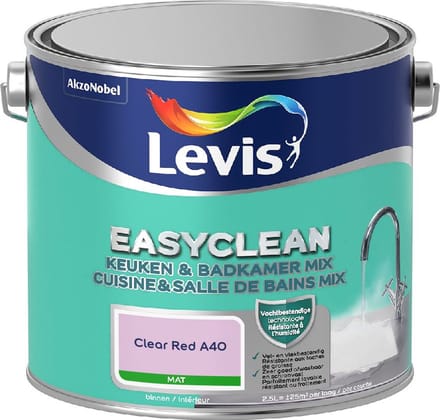 Levis - Easyclean Keuken & Badkamer Mix - Clear Red A40 - Mengverf - 2,5 L