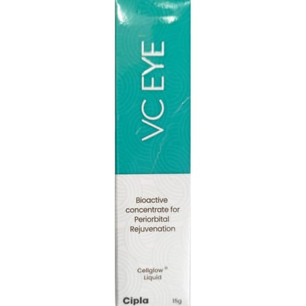 Cipla VC Eye Cellglow Vloeibaar Oogserum 15 gram Pak van 1 voor Donkere Kringen, Wallen, Fijne Lijnen blue