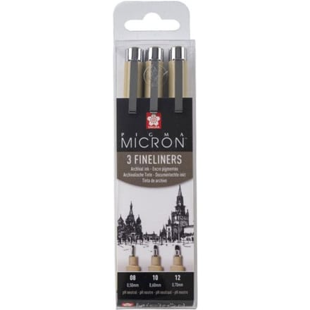 Feutres - Noir - Dessin - Esquisse - Manga - Assortiment de pointes - Sakura - Pigma Micron noir