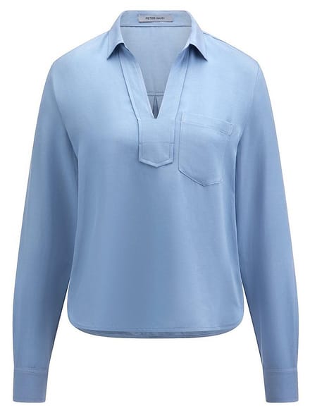 Blouse Van Peter Hahn blauw