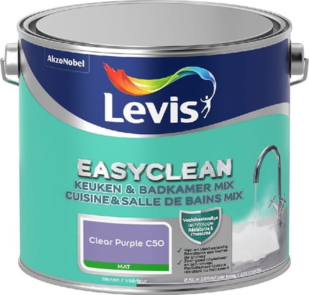 Levis - Easyclean Keuken & Badkamer Mix - Clear Purple C50 - Mengverf - 2,5 L