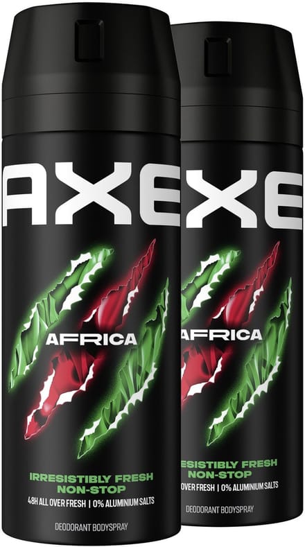 AXE - Deodorant Bodyspray - Africa - 2 x 150 ml - Voordeelverpakking
